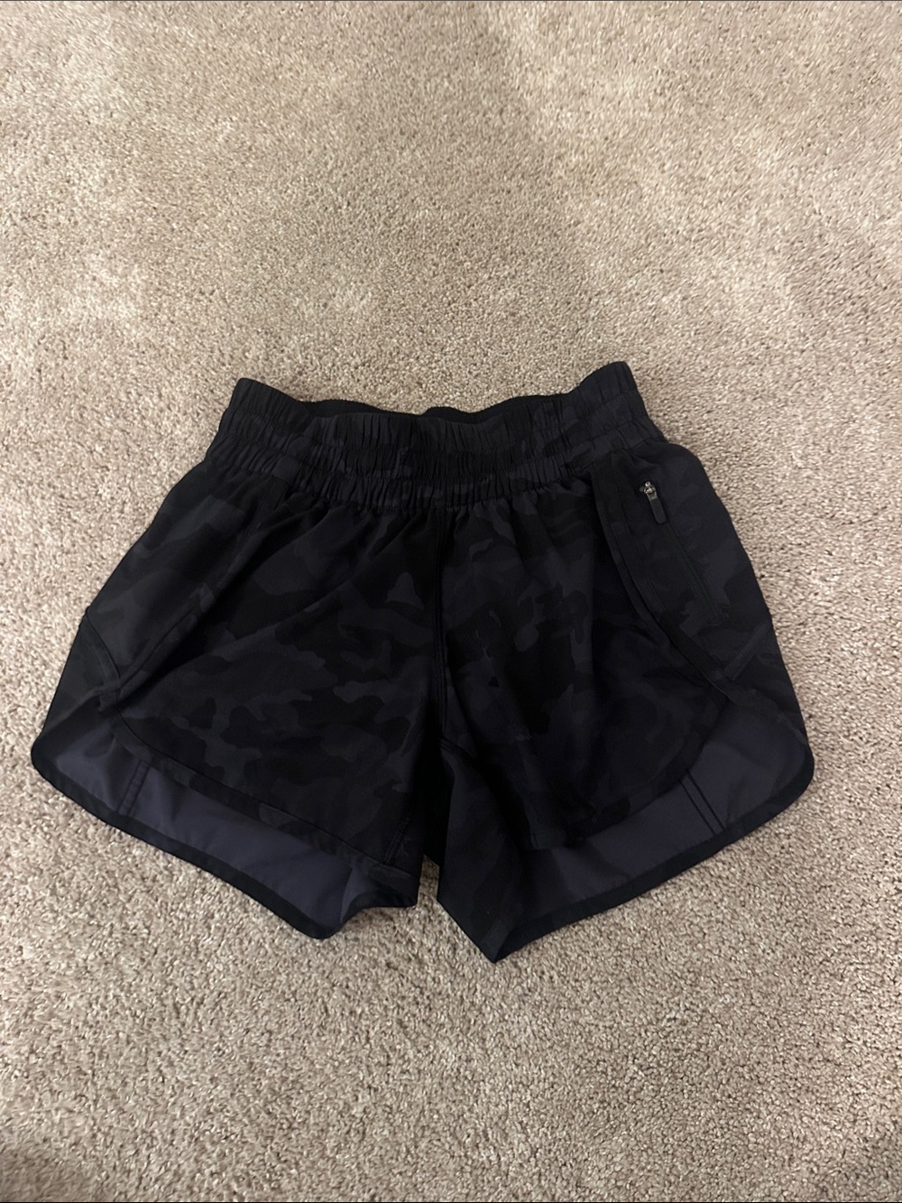 lululemon athletica Black Camo Running Shorts